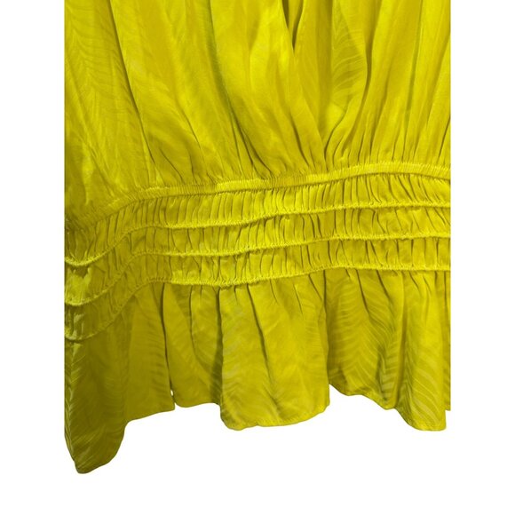 Current Air Los Angeles Yellow Ruffle Hem Blouse Size‎ M - Picture 6 of 12